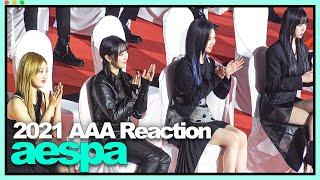 [ENG] 2021 AAA OFFICIAL aespa reaction 에스파 리액션 [2021 Asia Artist Awards 아시아 아티스트 어워즈] (AAA 2021)
