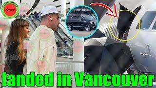 OMG! Taylor Swift & BF Travis Kelce's PRIVATE PLANE lands in Vancouver, Canada.