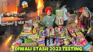 Diwali Stash 2023 Testing Vlog  Skyshot , Chakri , Bijli Bumb , Rocket ......