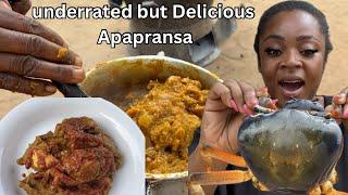 Cooking the Most Underrated but Delicious dish in Ghana Africa| APAPRANSA made with PALM NUT SOUP