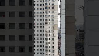 Crowded apartment building in downtown Shanghai