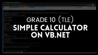 [GRADE 10 | TLE] Simple Calculator on VB.net || Jacob Capacion