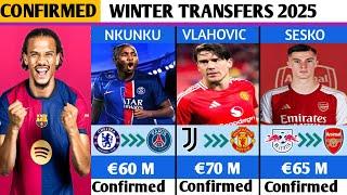 LATEST CONFIRMED TRANSFERS & RUMOURS WINTER 2025VLAHOVIC TO MAN UNITED,SESKO TO ARSENAL