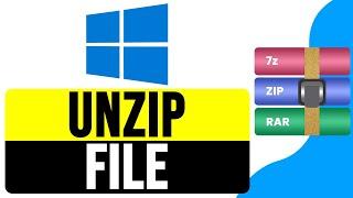 How to UNZIP a FILE on WINDOWS 10 in 2025 | Extract ZIP Files on Windows