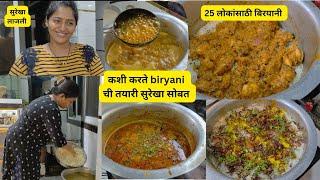 कशी तयारी करते बिर्याणी ची | २ तासा मध्ये बिर्याणी तयार | #marathivlog | small businesse | #biryani