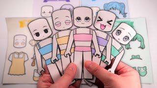 [ Paper Diy ] Roblox Outfits Sticker Book ASMR 로블록스 스티커북