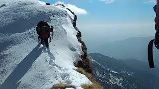 Climbing the ridge Rudrnath a trek by Devbhoomi Trekker in chamoli