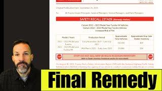 22'-23' Toyota Tundra Fuel Line Recall - Final Remedy Released!