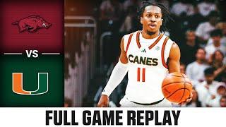 Arkansas vs. Miami Full Game Replay | 2024-25 ACC Men's Basketball