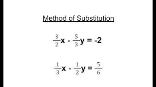 How to solve equations using substitution / Substitution Method class 10 exercise 3.3 / substitution