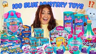 Unboxing 100 *BLUE* Mystery toys!! *RARE FINDS*