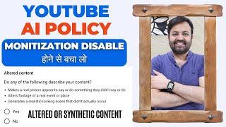 YOUTUBE Latest AI Policy Update Altered or Synthetic Content (2024) | @technovedant