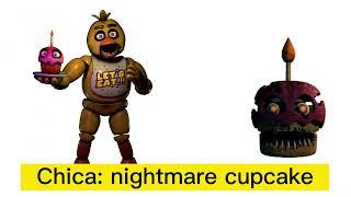 Fnaf Characters and their biggest fear (fnaf 1 addition)