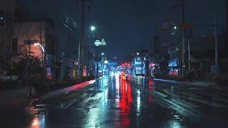 [4K rain walk] Rainy Night Cityscape Stroll: Exploring Urban Alley. Inducing sleep, insomnia.