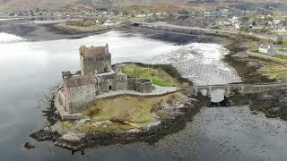 EILEAN DONAN CASTLE,  SCOTLAND - APRIL 2022 - DRONE WITH A VIEW - {4K} DRONE FOOTAGE