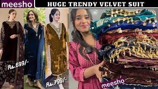 Meesho Huge *Trendy* Velvet Suit Haul  || Omg  Ye Kya Kar Diya || Try-On Haul ||Start Rs.?