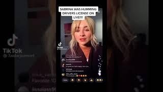 Sabrina Carpenter singing driver’s license by Olivia Rodrigo on live