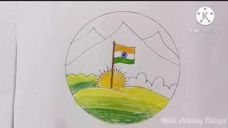 Drawing independence day | how to draw | step by step | Multi activity nithya