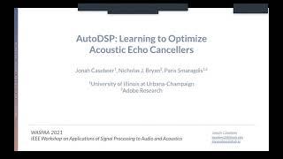 Auto-DSP: Learning to Optimize Acoustic Echo Cancellers