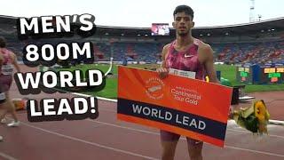 Men's 800m WORLD LEAD Set At 2024 Continental Tour Ostrava Golden Spike