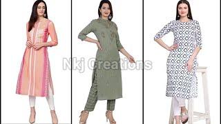 Comfortable Summer daily wear kurti designs | Nkj Creations | #Shorts