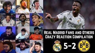 CRAZY REAL MADRID Fans and Others Reactions to REAL MADRID 5-2 DORTMUND | UCL MD 3 | 23-10-2024