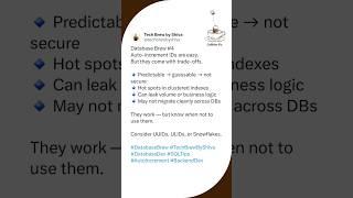 Should You Use Auto-Increment IDs? | Database Brew #4  | #shorts