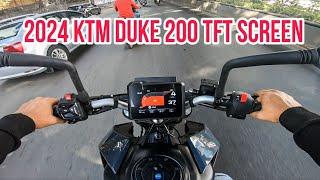 2024 KTM Duke 200 Ride Review - TFT Screen