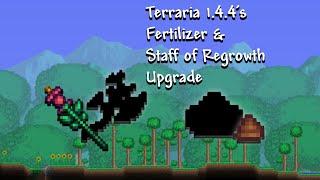 How to obtain Fertilizer and The Staff of Regrowth's Upgrade in Terraria 1.4.4