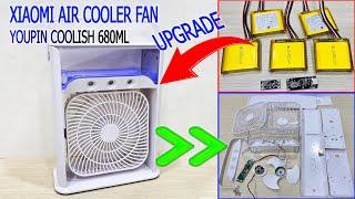 Upgrade 8$ Air Cooler Fan 680ml with 1S 4,35v 10.500mAh Lipo Battery