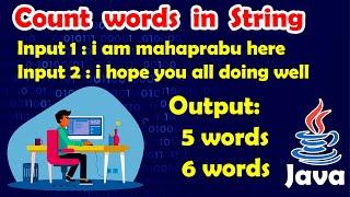 How to Count Words in Java | interview coding | mahaprabu codes