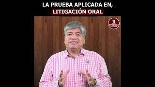 LA PRUEBA APLICADA EN, LITIGACIÓN ORAL