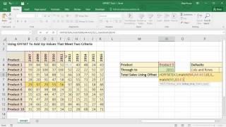 Use Excel's OFFSET Function to SUM Through To a Specified Year