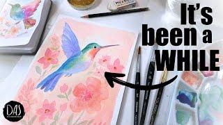 Lost Your Watercolor Mojo? This Hummingbird Brings Back MOtivation + JOy!