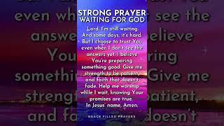Strength for #waiting #patience #prayerfortoday #faith #christianprayer #jesuslovesyou #hallelujah