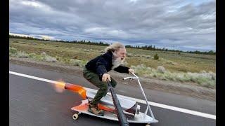 Crazy Rocketman: Rocketman riding the Rocket Board!