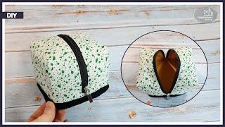 DIY How to make a cube zipper pouch