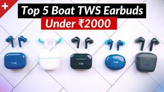 Top 5 Best Boat TWS Wireless Earbuds Under ₹2000 | Buy in 2022