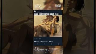 hange experiment on eren's titan️️️