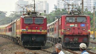 Dangerous Red WAP-4 with Red LHB Train at Full Speed | Absolute WAP-4 Supremacy | Indian Railways