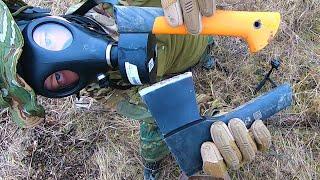 FISKARS X10 HATCHET - DESTRUCTION TEST - UNTIL IT BREAKS - AXE TEST EXTREME - HANDLE OVERSTRIKES