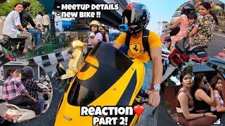 Cute Girl Reaction on Kawasaki Zx10r | Bunny Helmet Cover | Market Reaction 9 #z900 #kawasaki #cute