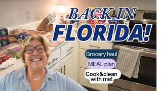 BACK IN FLORIDA! GROCERY HAUL/MEAL PLAN/COOK&CLEAN WITH ME!