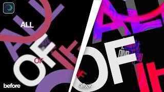 Liquid Typography Color Correction / CC Tutorial - Alight Motion