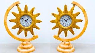 The Most Beautiful Wooden Clock Ideas /// Make A Modern Desk Clock /// DIY Creation At Home.