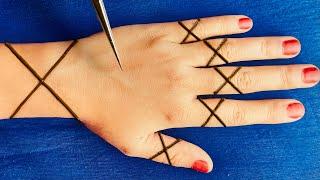 Easy Bharva Indian Full Hand Mehndi Design Trick 2024-Simple Dulhan Mehandi Design- Mehndi ka design