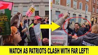 Watch As British Patriots CLASH With Far Left Protesters In Fiery Interaction!