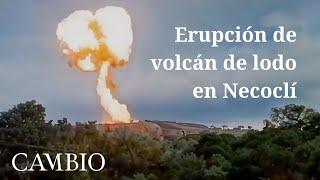 Erupción del volcán de lodo San José Mulatos en Necoclí, Antioquia | CAMBIO