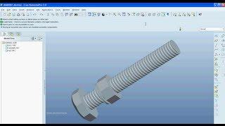 Bolt And Nut Assembly Using Creo Pro E)