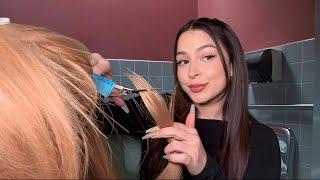 ASMR $5 Haircut in School Bathroom with mean girl  *she gets caught* 🫣